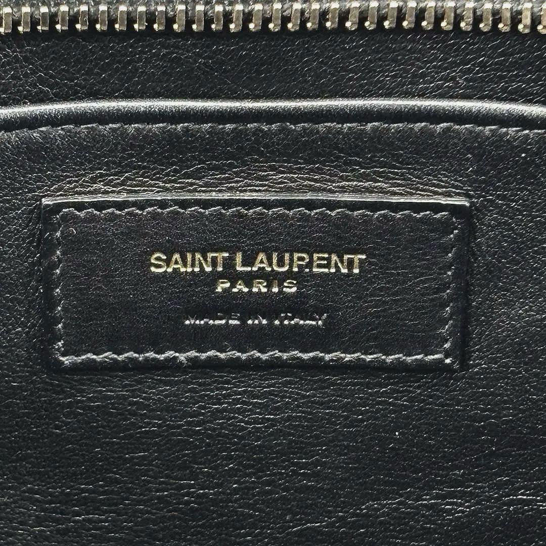 SAINT LAURENT PARIS サンローランパリ 2WAYハンドバッグ  ベイビーカバス レザー ブラック/ゴールド金具 424868
