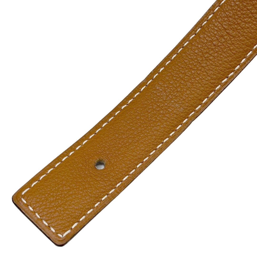 HERMES エルメス Hベルト ミニコンスタンス 80 リバーシブル ボックスカーフ/トリヨンクレマンス ブラック/ゴールド/シルバー金具 □E刻印