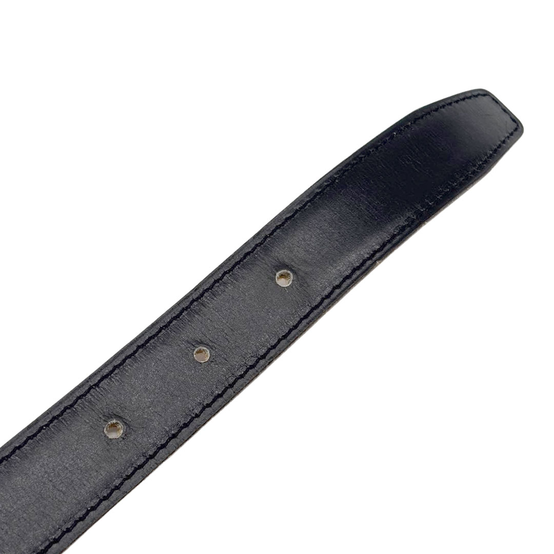 HERMES エルメス Hベルト ミニコンスタンス 80 リバーシブル ボックスカーフ/トリヨンクレマンス ブラック/ゴールド/シルバー金具 □E刻印