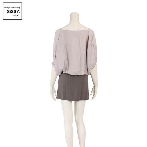 ■ダイアン・フォン・ファステンバーグ■EDNA ワンピース シルク グレーベージュ グレーブラウン 4(M) 【DIANE von FURSTENBERG】