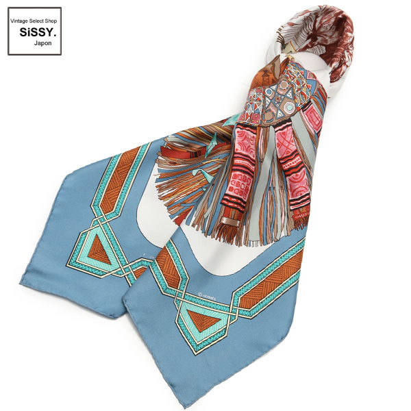 HERMÈS カレ90 CUIRS DU DESERT HERMES】【CUIRS DU DESERT】エルメス『カレ90 砂漠の革飾り