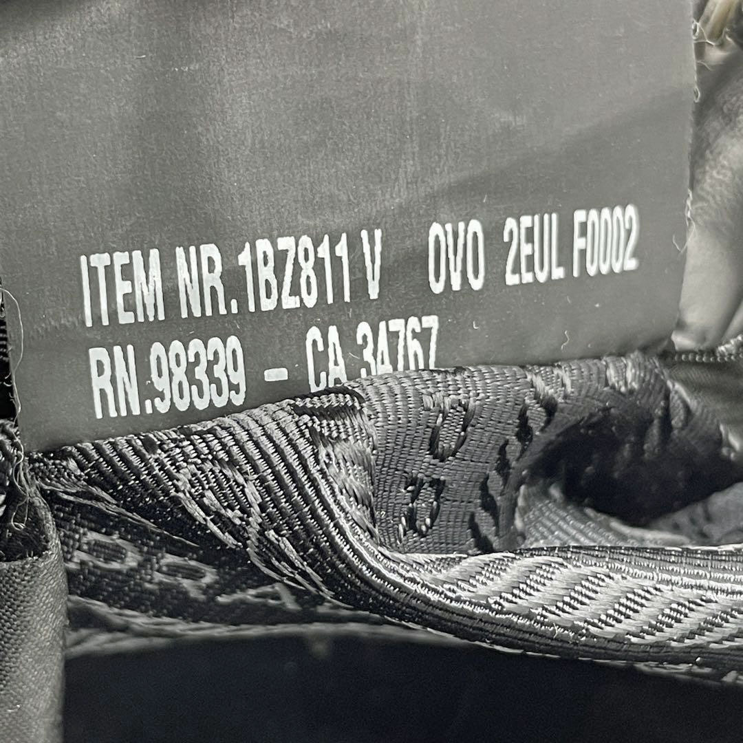 PRADA プラダ リュックサック デイパック ナイロン ファー レザー パンチング 三角ロゴプレート ブラック 1BZ811