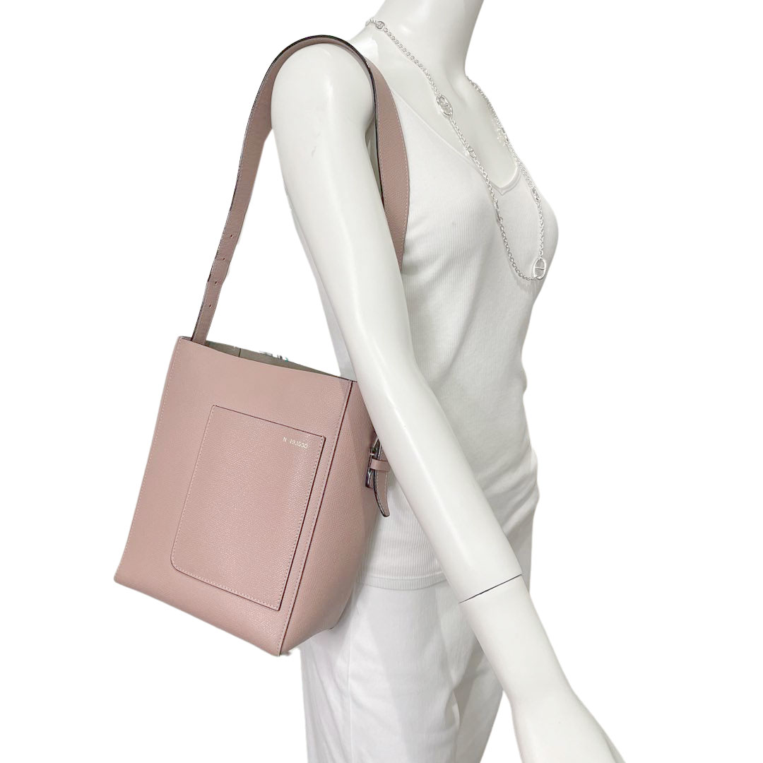 Valextra ヴァレクストラ バケットバッグ スモール ソフトカーフスキン ローズピンク