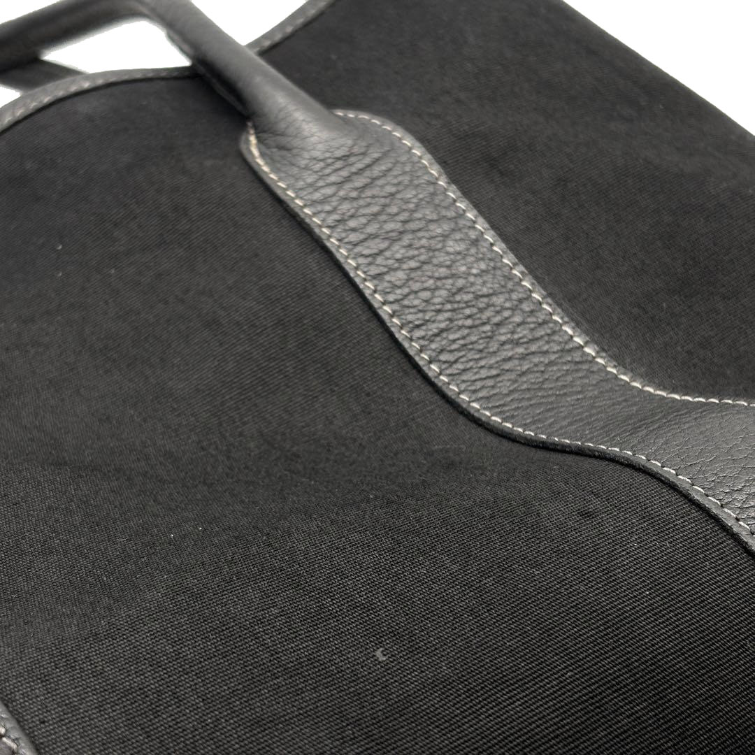 HERMES エルメス トートバッグ ガーデンパーティ36 PM トワルオフィシエ/レザー ブラック □G刻印