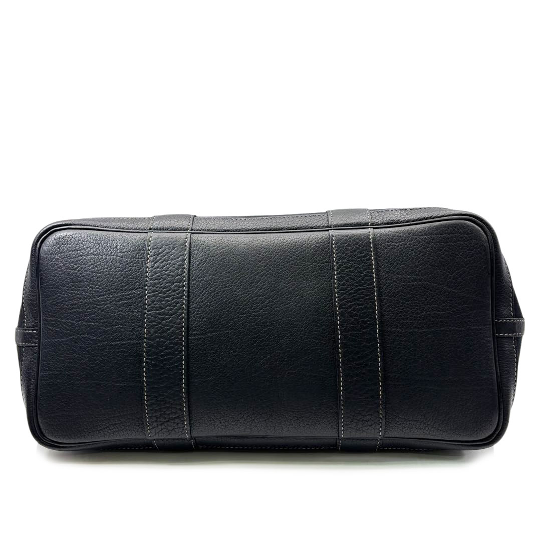 HERMES エルメス トートバッグ ガーデンパーティ36 PM トワルオフィシエ/レザー ブラック □G刻印