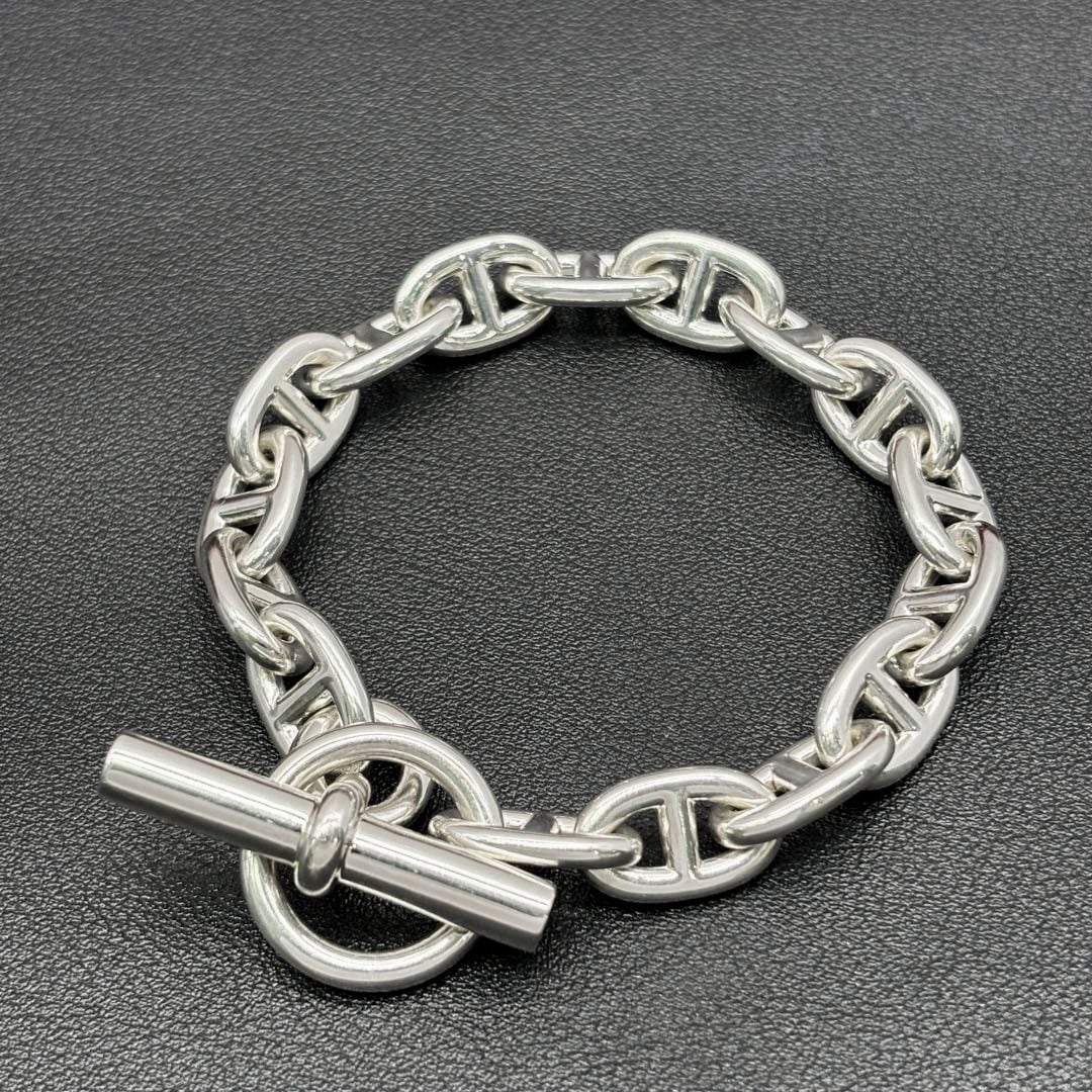 HERMES エルメス ブレスレット シェーヌダンクルMM 16コマ Ag925 シルバー 57.0g