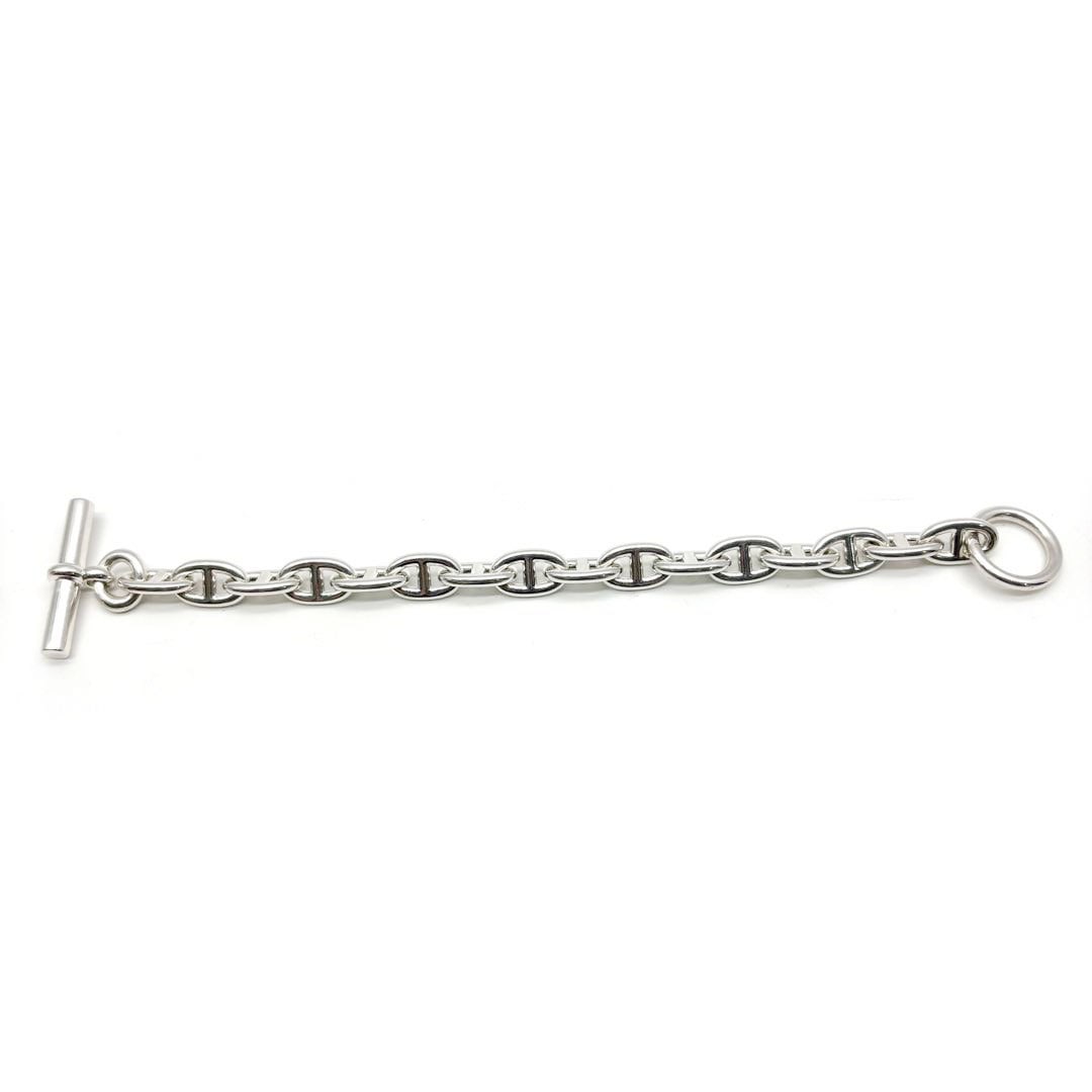 HERMES エルメス ブレスレット シェーヌダンクルMM 16コマ Ag925 シルバー 57.0g