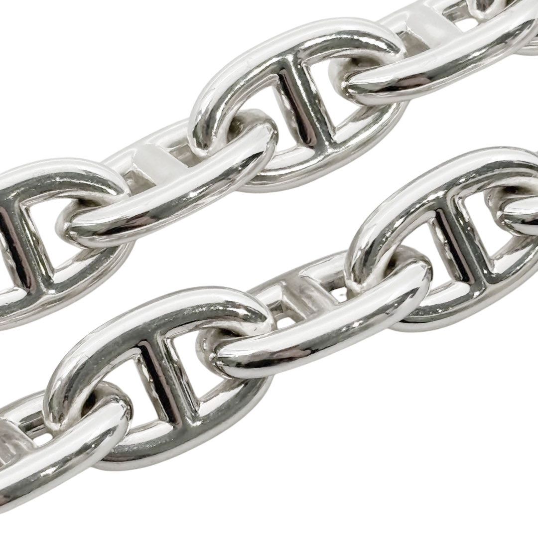 HERMES エルメス ブレスレット シェーヌダンクルMM 16コマ Ag925 シルバー 57.0g