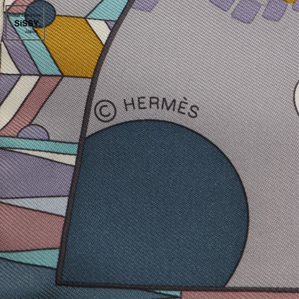 エルメス カレ90 スカーフ 「Les Ailes de la Soie」 シルク100% マルチカラー HERMES