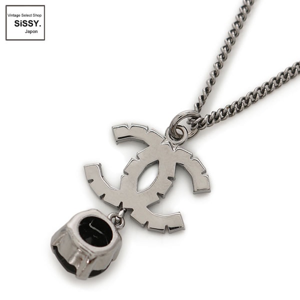 ■シャネル■ ココマーク ネックレス ラインストーン ブラック B18S 【CHANEL】