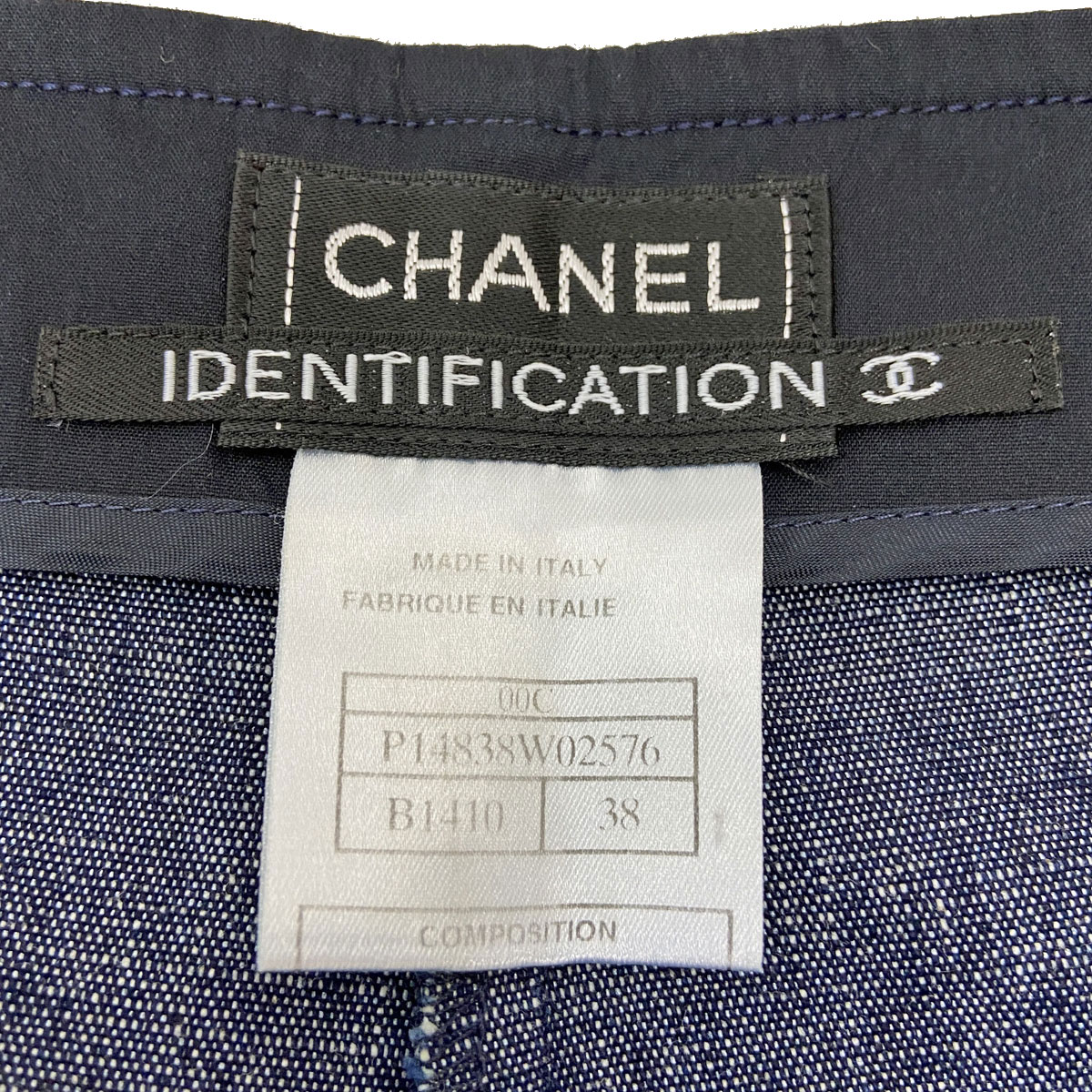■シャネル■ デニム ハーフパンツ 00C ネイビー 38 【CHANEL】