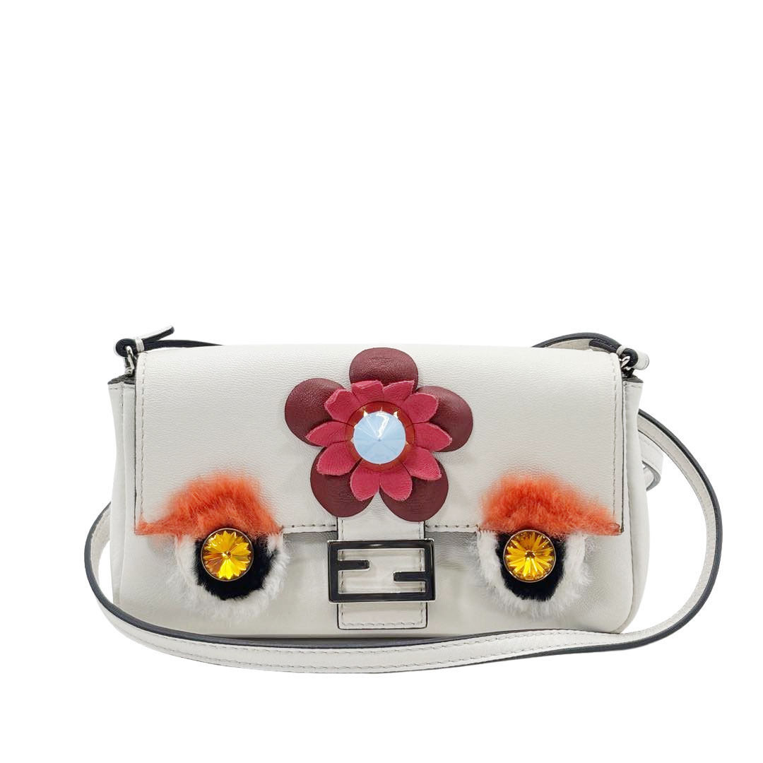 ジェンへＬサイズ　ファイバーヘッド ボディーアンティーク ブラウンベルベットチェーンバゲットウォレット Fendi - 女性用