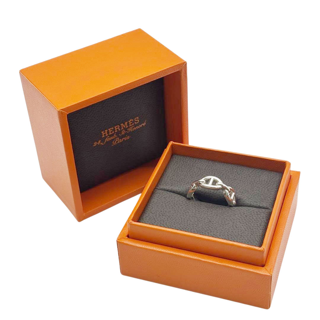 HERMES エルメス リング 指輪 シェーヌダンクル アンシェネPM Ag925 シルバー 52(約12号) 5.4g