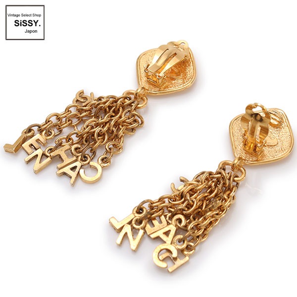 シャネル イヤリング ココマーク ロゴ フリンジ ゴールド CHANEL