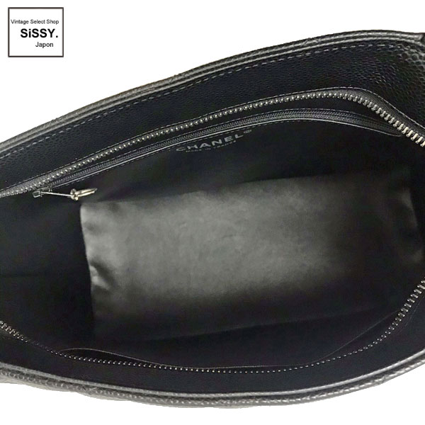 ■シャネル■ マトラッセ キャビアスキン 復刻トートバッグ ブラック シルバー金具 【CHANEL】