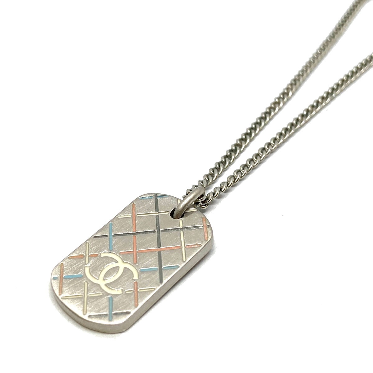 CHANEL シャネル ネックレス ドックタグ マトラッセ ココマーク 