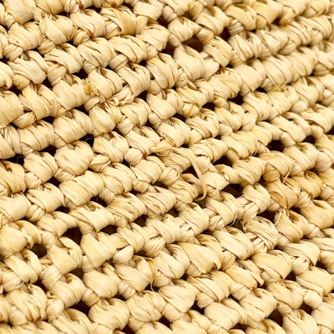 Helen Kaminski ヘレンカミンスキー ラフィア トートバッグ レザー ナチュラル ブラック