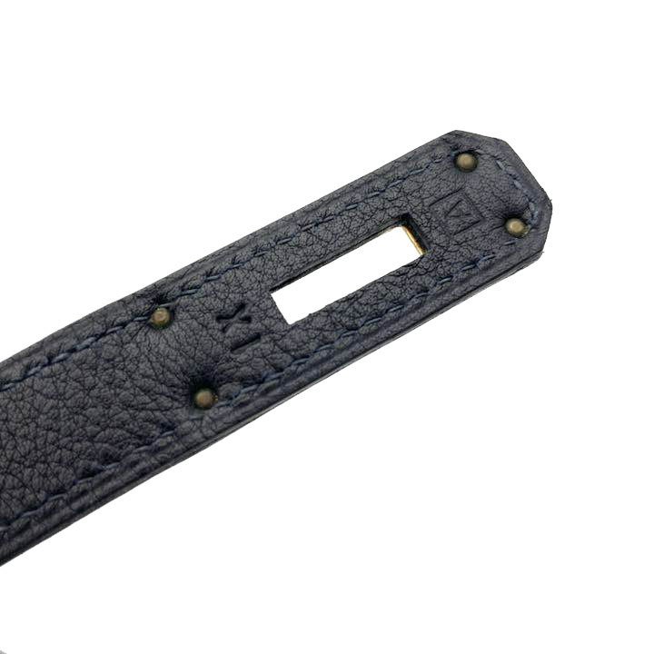 HERMES エルメス ハンドバッグ ケリー32 内縫いトゴ ダークネイビー系 ゴールド金具 □A刻印