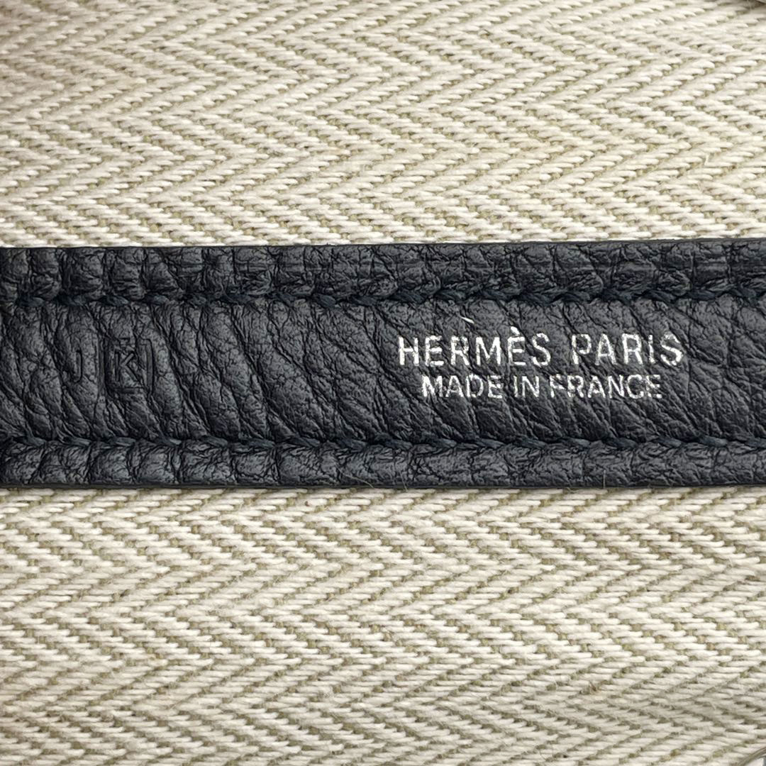 HERMES エルメス トートバッグ ガーデンパーティTPM ネゴンダ ブラック □K刻印