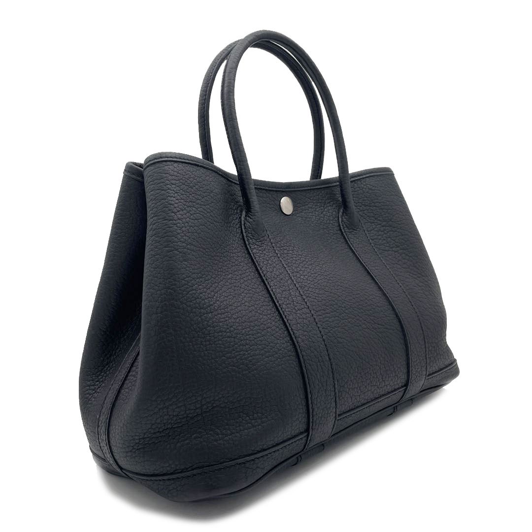 HERMES エルメス トートバッグ ガーデンパーティTPM ネゴンダ ブラック □K刻印