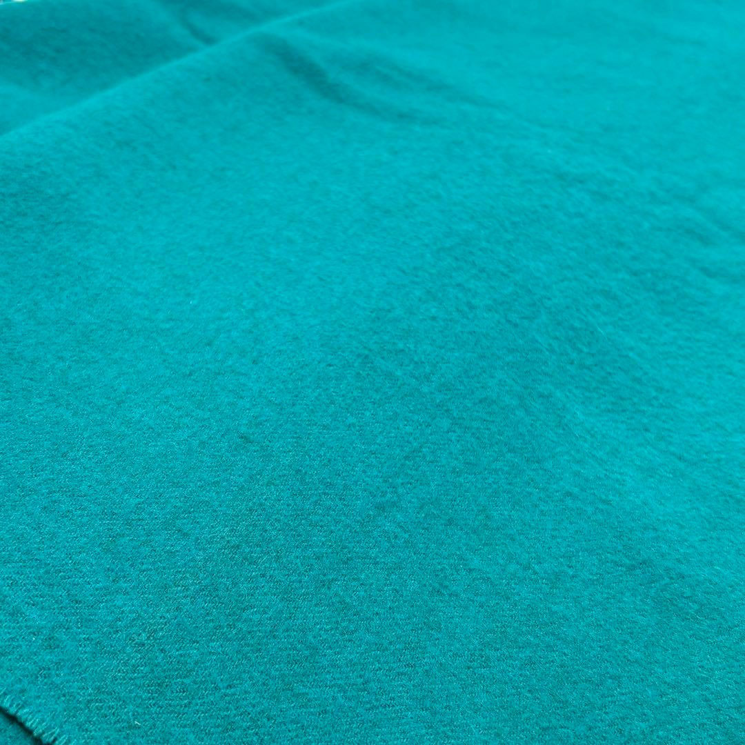 HERMES エルメス ショール ストール マフラー カシミヤ/ウール ターコイズグリーン系 イギリス製