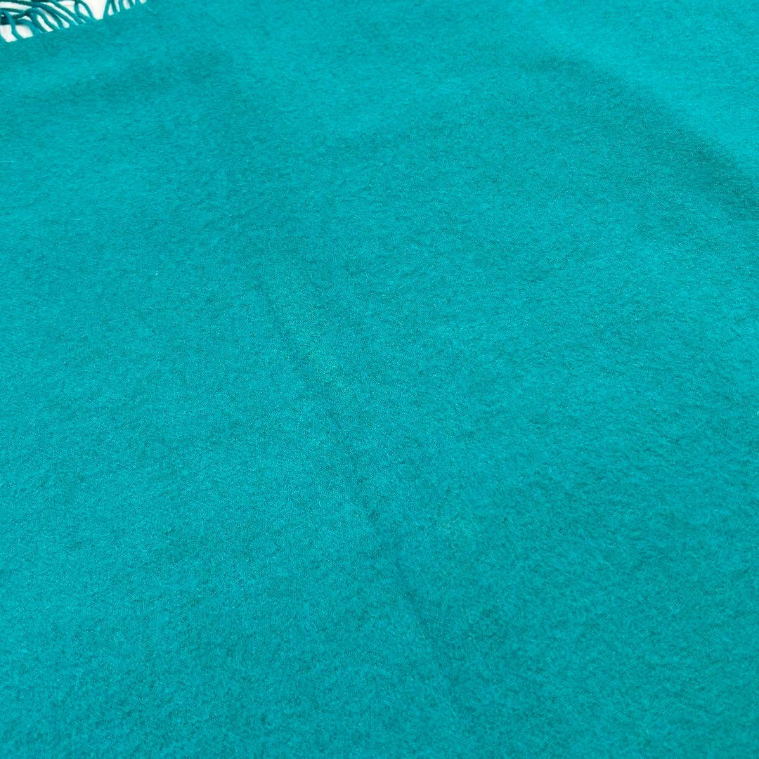 HERMES エルメス ショール ストール マフラー カシミヤ/ウール ターコイズグリーン系 イギリス製