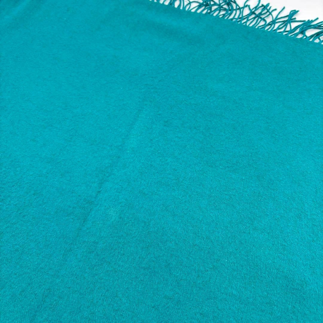 HERMES エルメス ショール ストール マフラー カシミヤ/ウール ターコイズグリーン系 イギリス製