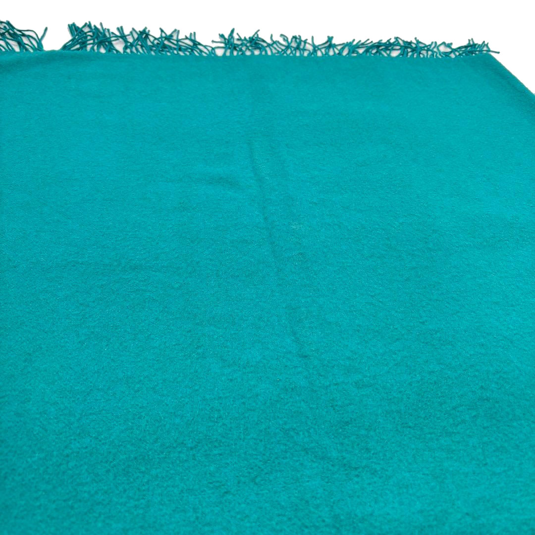 HERMES エルメス ショール ストール マフラー カシミヤ/ウール ターコイズグリーン系 イギリス製