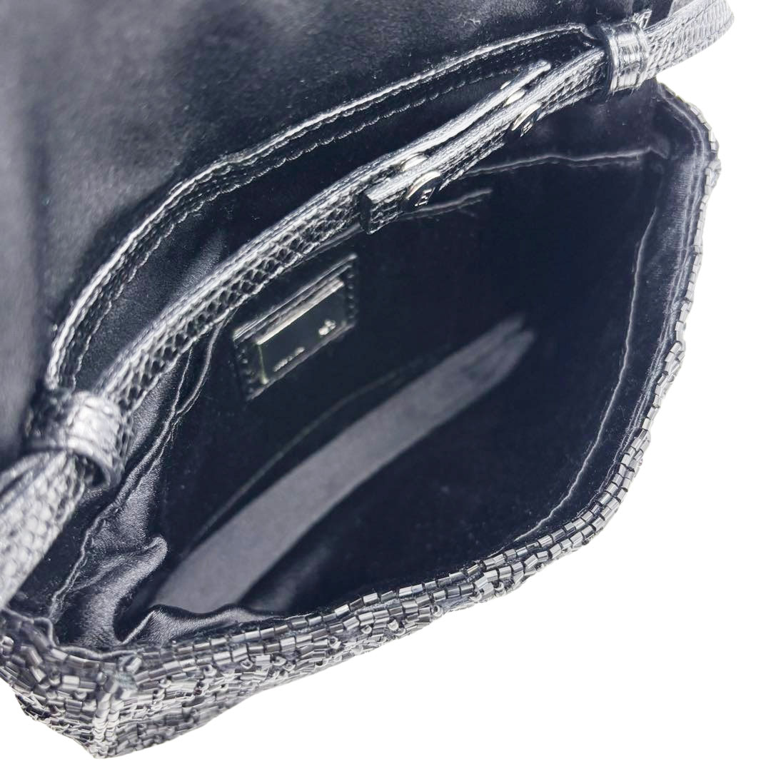 FENDI フェンディ マイクロマンマバケット ショルダーバッグ ビーズ