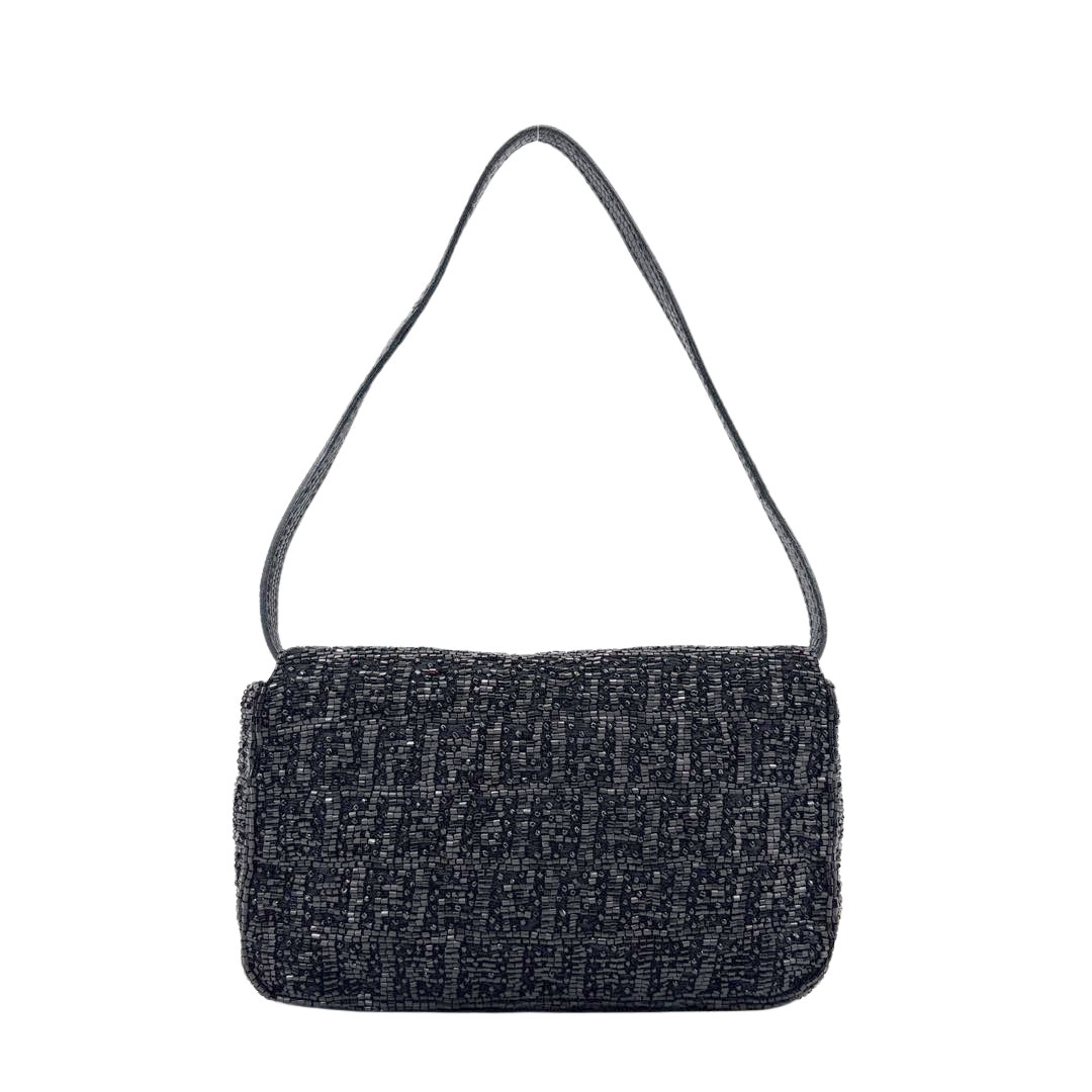 FENDI フェンディ マイクロマンマバケット ショルダーバッグ ビーズ