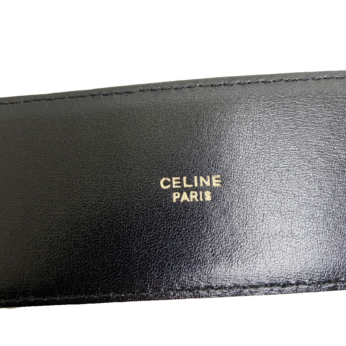 CELINE セリーヌ ベルト チェーン 70 レザー ブラック ヴィンテージ レディース