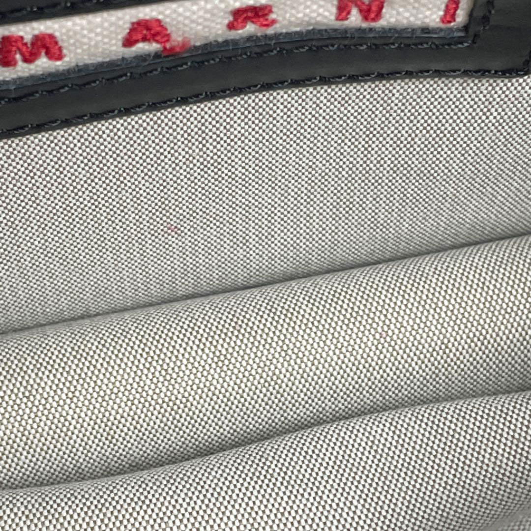 MARNI マルニ トランク 3WAY ミニバッグ ショルダーバッグ ボックスカーフ ネイビー ブラック ゴールド金具