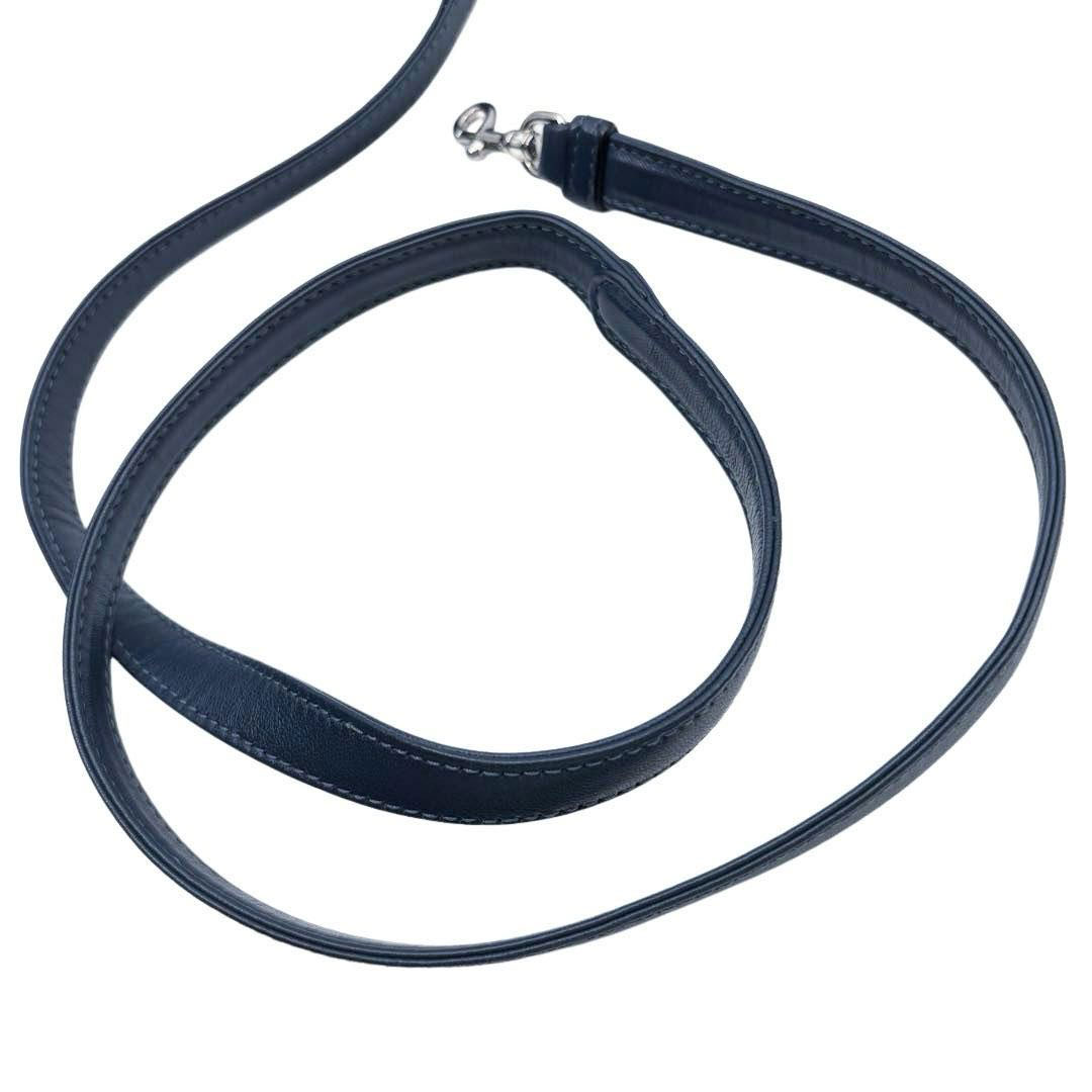 LOEWE ロエベ 2WAYショルダーバッグ フラメンコ22 シープスキン ネイビー/シルバー金具 380.82EH39