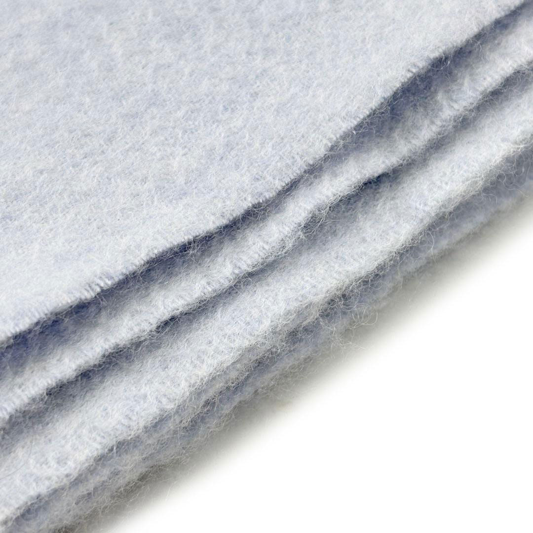 HERMES エルメス カシミヤマフラー 40×150cm ユニ・ブロデ グラシエ(ライトブルー系) 393622T 05