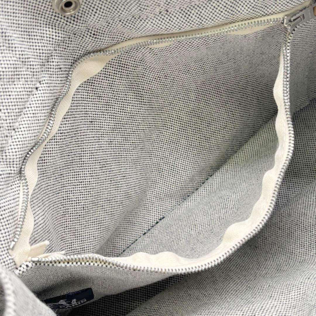 HERMES エルメス トートバッグ ニューフールトゥPM キャンバス グレー