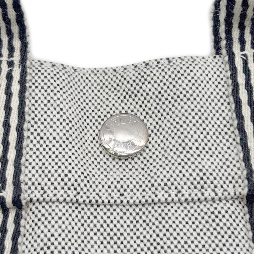 HERMES エルメス トートバッグ ニューフールトゥPM キャンバス グレー