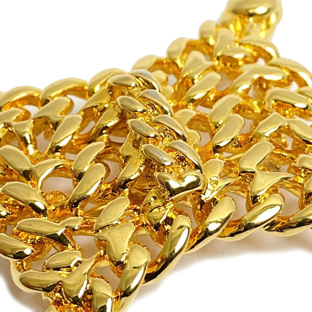 CELINE セリーヌ ブローチ マカダムモチーフ ゴールド