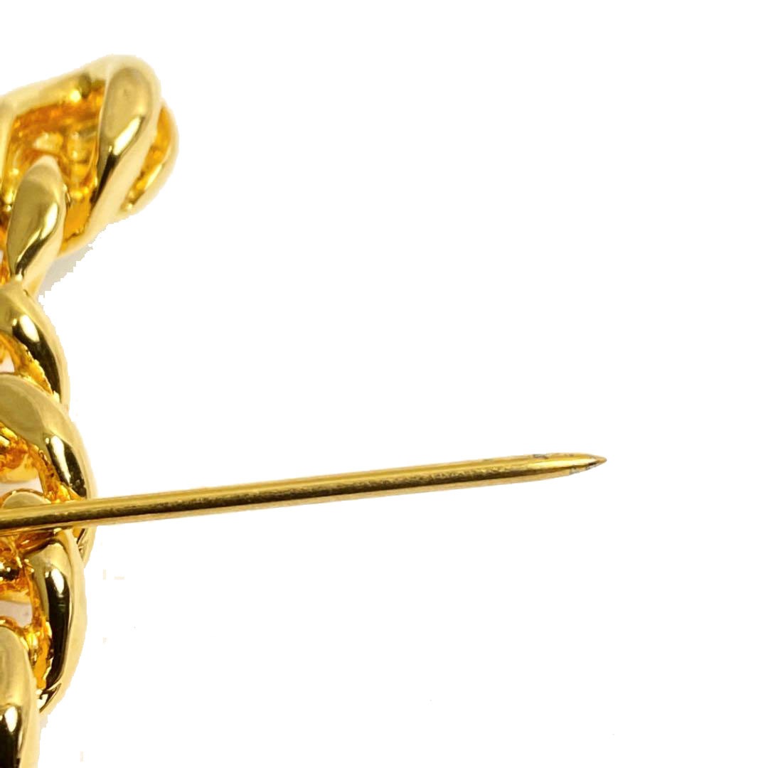 CELINE セリーヌ ブローチ マカダムモチーフ ゴールド