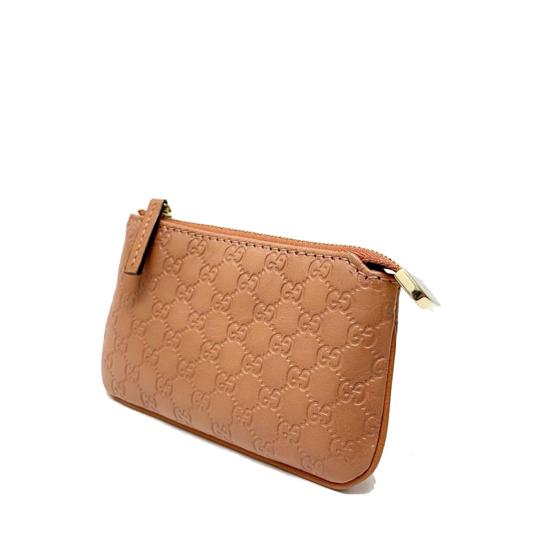 GUCCI グッチ レザーケース シマ 233183 ▽▽GUCCI グッチ コインケース GG シマ レザー キーリング付
