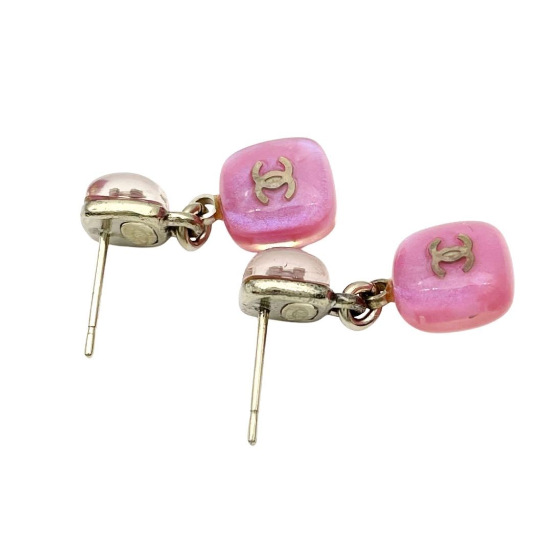 CHANEL シャネル スイングピアス ココマーク ピンクホログラム 06P
