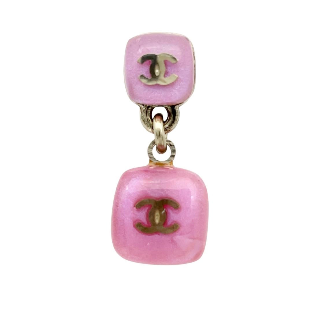 CHANEL シャネル スイングピアス ココマーク ピンクホログラム 06P