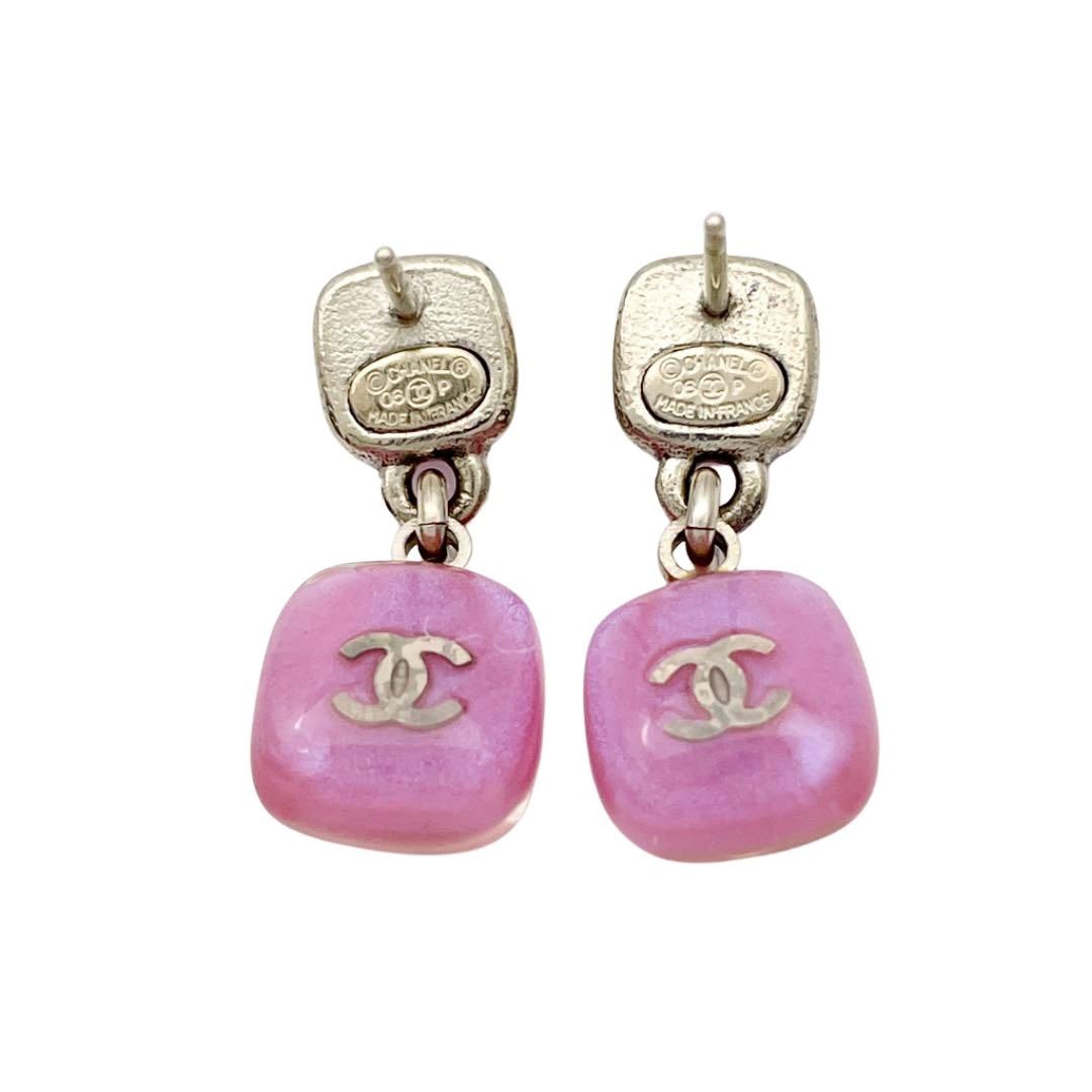 CHANEL シャネル スイングピアス ココマーク ピンクホログラム 06P