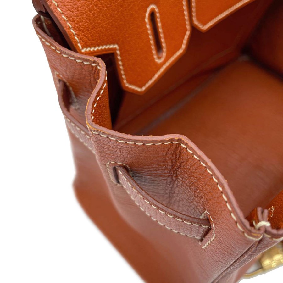 HERMES エルメス ハンドバッグ バーキン30 シェーブルコロマンデル ブラウン ゴールド金具 □C刻印