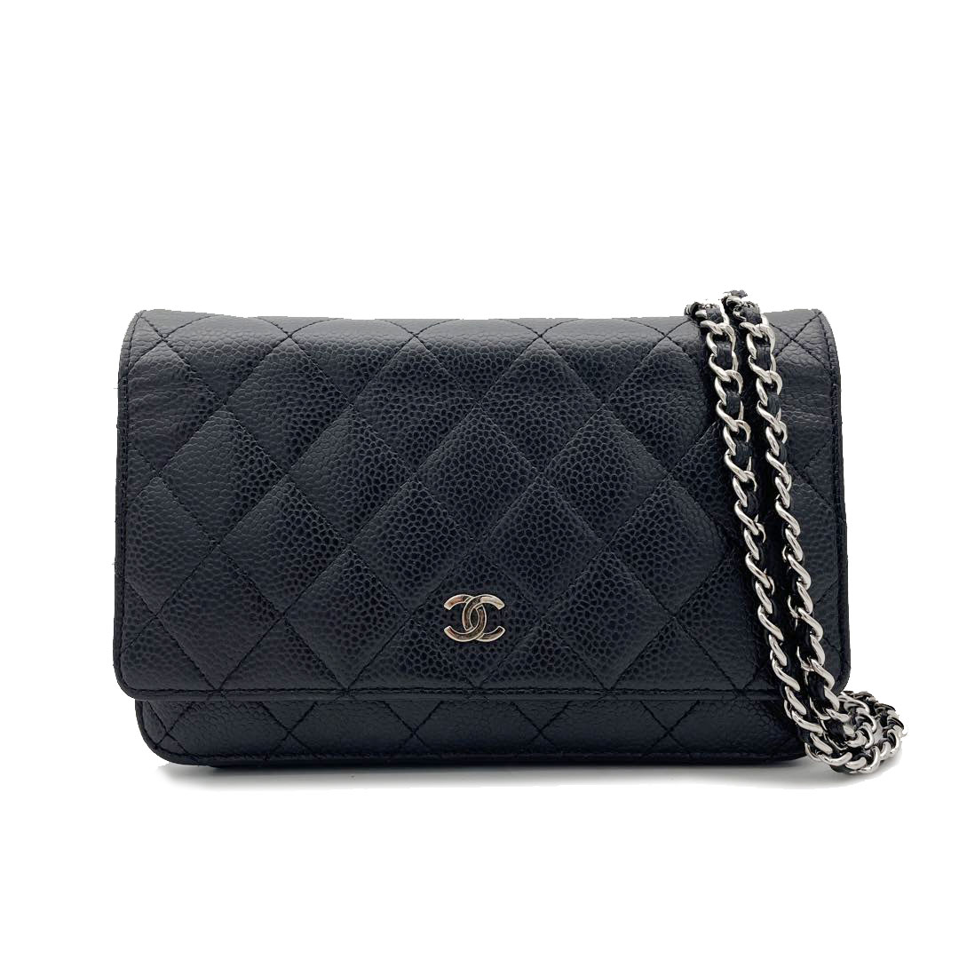 CHANEL シャネル マトラッセ チェーンウォレット 長財布 キャビア