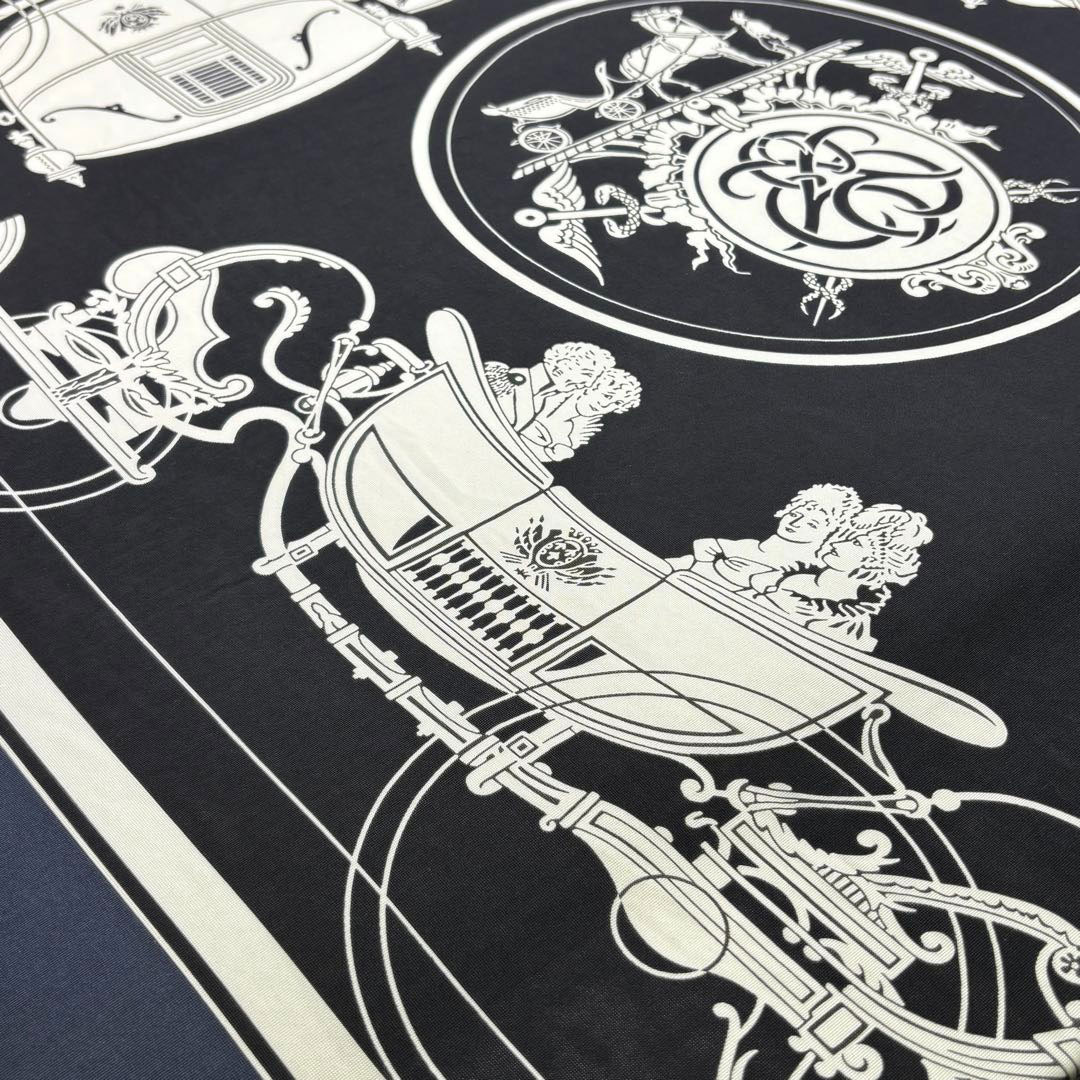 HERMES エルメス スカーフ スムーズカレ90 『EX-LIBRIS(エクスリブリス