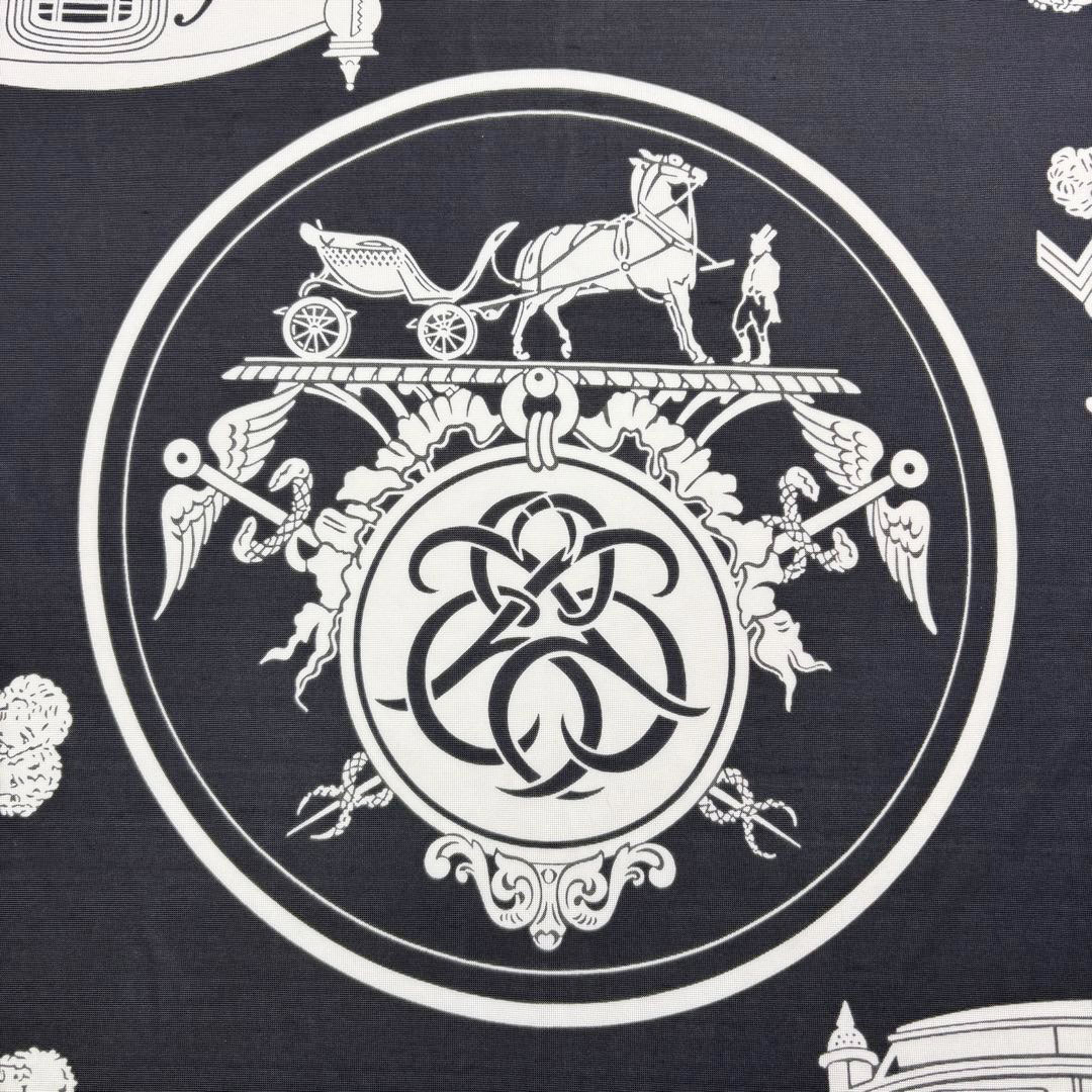 HERMES エルメス スカーフ スムーズカレ90 『EX-LIBRIS(エクスリブリス