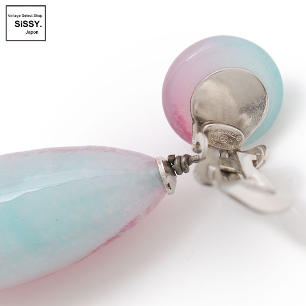 シャネル イヤリング ココマーク カラーストーン 水色 ピンク 99P CHANEL