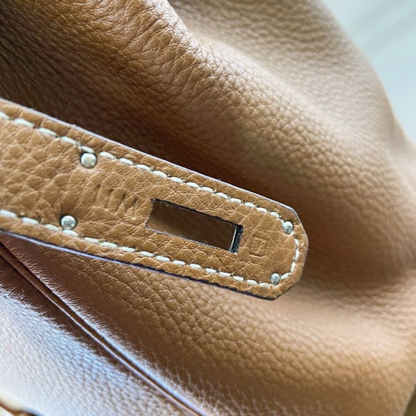 ■エルメス■ オータクロア32 ハンドバッグ トゴ ゴールド系/シルバー金具 □I刻印（2005年頃製造） 【HERMES】