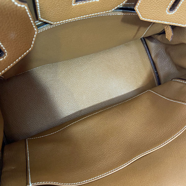 ■エルメス■ オータクロア32 ハンドバッグ トゴ ゴールド系/シルバー金具 □I刻印（2005年頃製造） 【HERMES】
