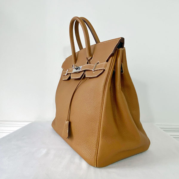 ■エルメス■ オータクロア32 ハンドバッグ トゴ ゴールド系/シルバー金具 □I刻印（2005年頃製造） 【HERMES】